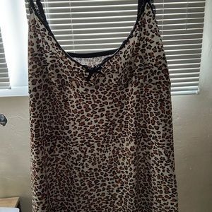Lace top dress, y2k, vintage, cheetah print